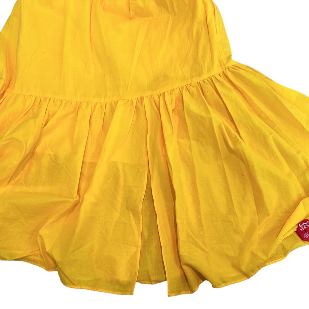 Black Halo Atlas Yellow Banana One Shoulder Bow Cut Out Midi Dress Vacation XS - Picture 5 of 11